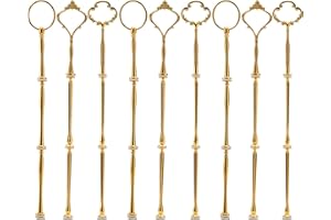 Tosnail 9 Sets 3 Tier Cupcake Stand Fittings, Cake Stand Hardware, Dessert Serving Trays Support Rod, Tiered Resin Plates, Cr