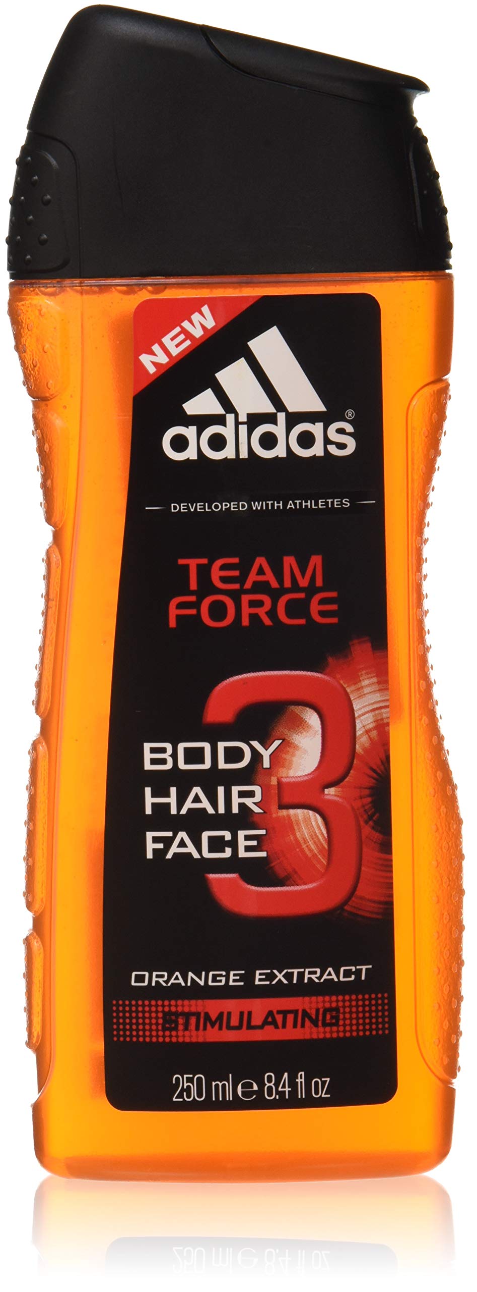 Adidas - Team Force 3-in-1 Shower Gel for Men - Energising - Shampoo - Multi-Benefits - 250 ml