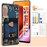 AMOLED Screen for Samsung S21+ Screen Replacement S21 Plus LCD Screen SM-G996U,SM-G996B Touch Display Digitizer Assembly Repair Parts with Frame(with Fingerprint Function) (Black)