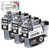 LC401XL BK Black Ink Cartridges High Yield Replacement for LC 401XL LC-401XL Ink Use with MFC-J1010DW MFC-J1012DW MFC-J1170DW