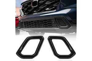 PANELCUSTOM for Honda CRV CR-V Sport Touring Hybrid 2023 2024 2025 2026 Car Accessories ABS Front Bottom Bumper Lid Cover Strip Trim 2PCS (Glossy Black)