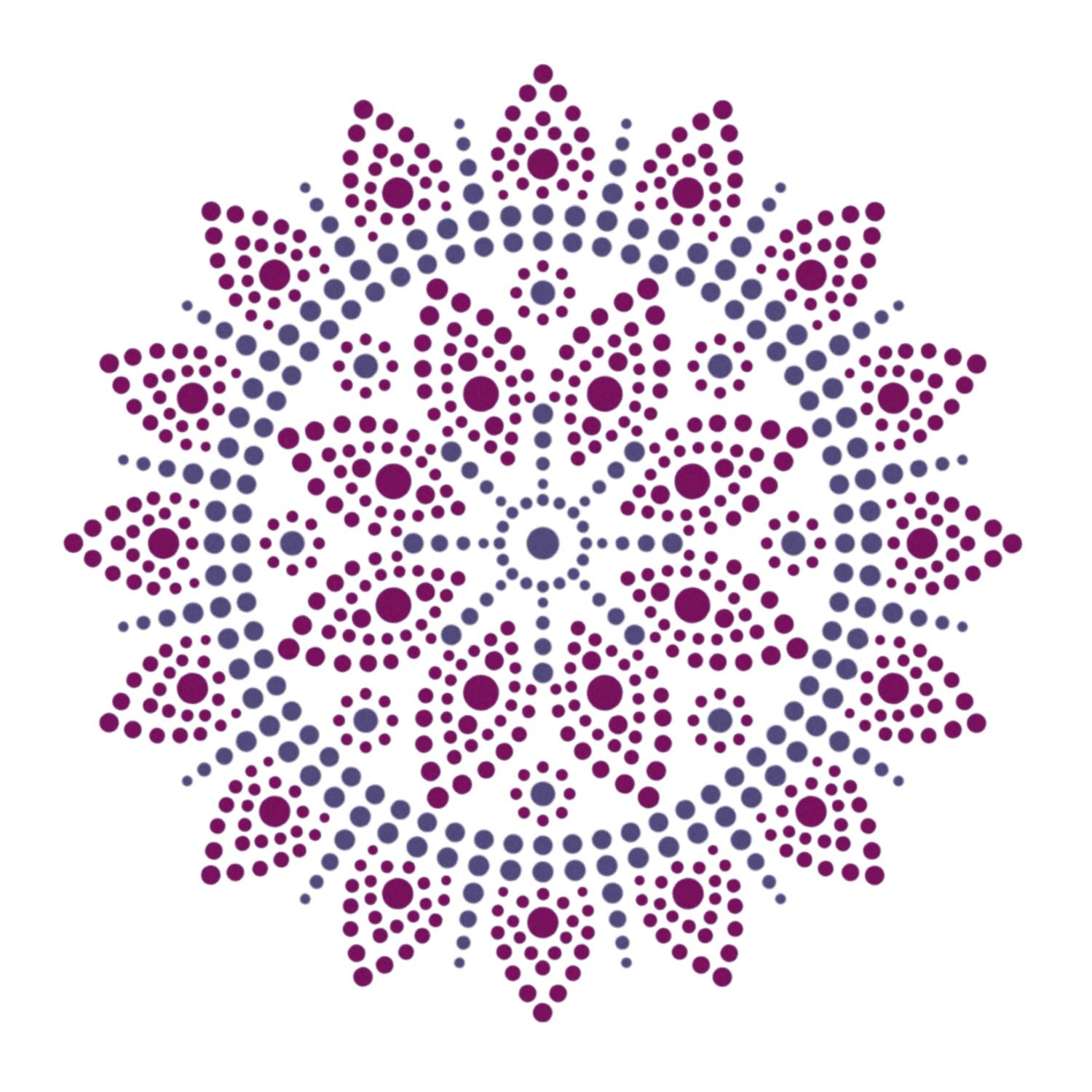 Bindu Mandala Stencil - Reusable Large Circular Pattern Stencil Template
