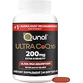 Qunol CoQ10 200mg Softgels, Ultra CoQ10 - Ultra High Absorption Coenzyme Q10 Supplements - Antioxidant Supplement for Vascular and Heart Health & Energy Production, 90 Count