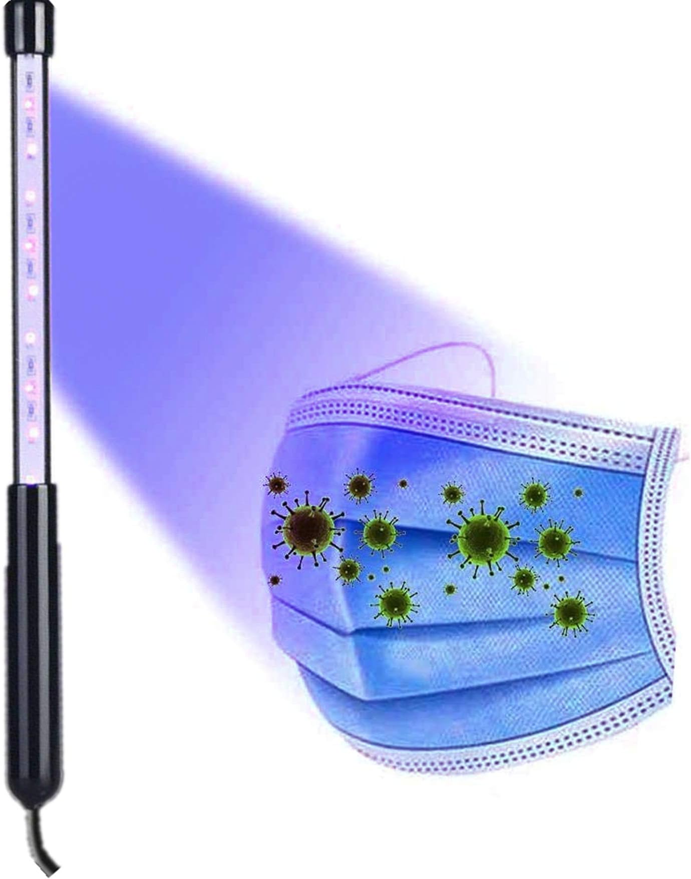 UV Light Travel Wand UV Light for Hotel Household Wardrobe Toilet Car Pet Area (5W)