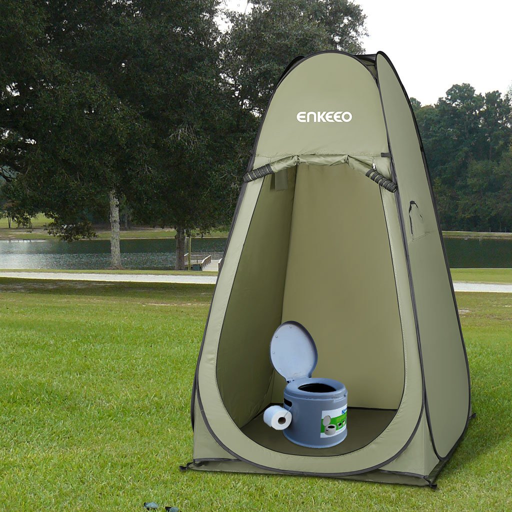 Enkeeo Portable Privacy Tent Pop Up Changing Tent Dressing Room with