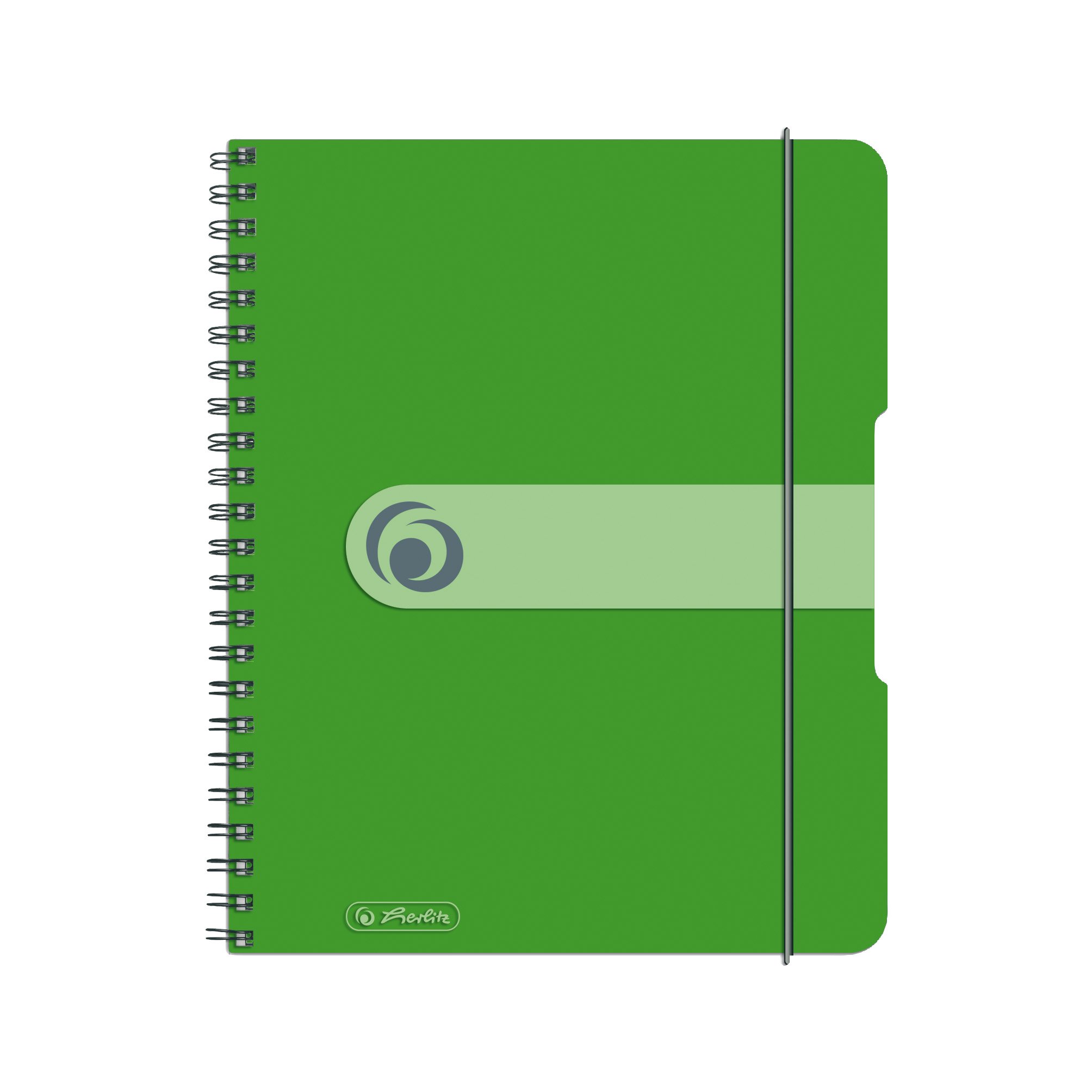Herlitz to go 11293784 Spiral-Bound Notepad A5 Pack of 2 Wood-Free Paper 80 Pages Green