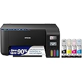 Epson EcoTank ET-2400 Wireless Color All-in-One Cartridge-Free Supertank Printer with Scan and Copy – Easy, Everyday Home Printing, Black