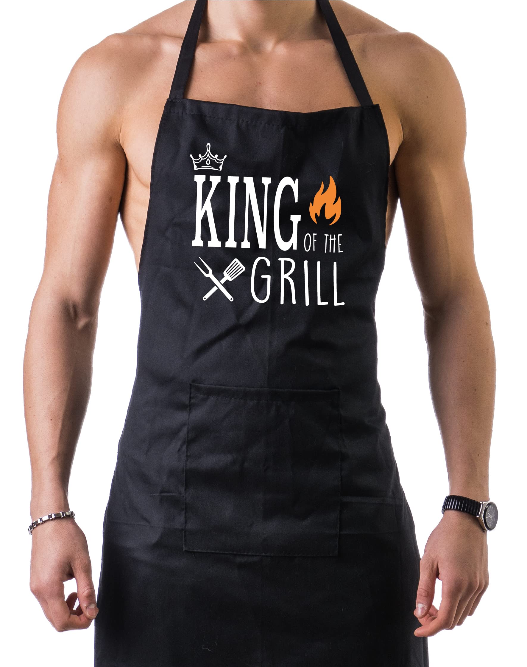 Ollie Octopus Baby Gifts KING OF THE GRILL - King of the Grill apron, aprons for barbecue with pockets, apron for men.