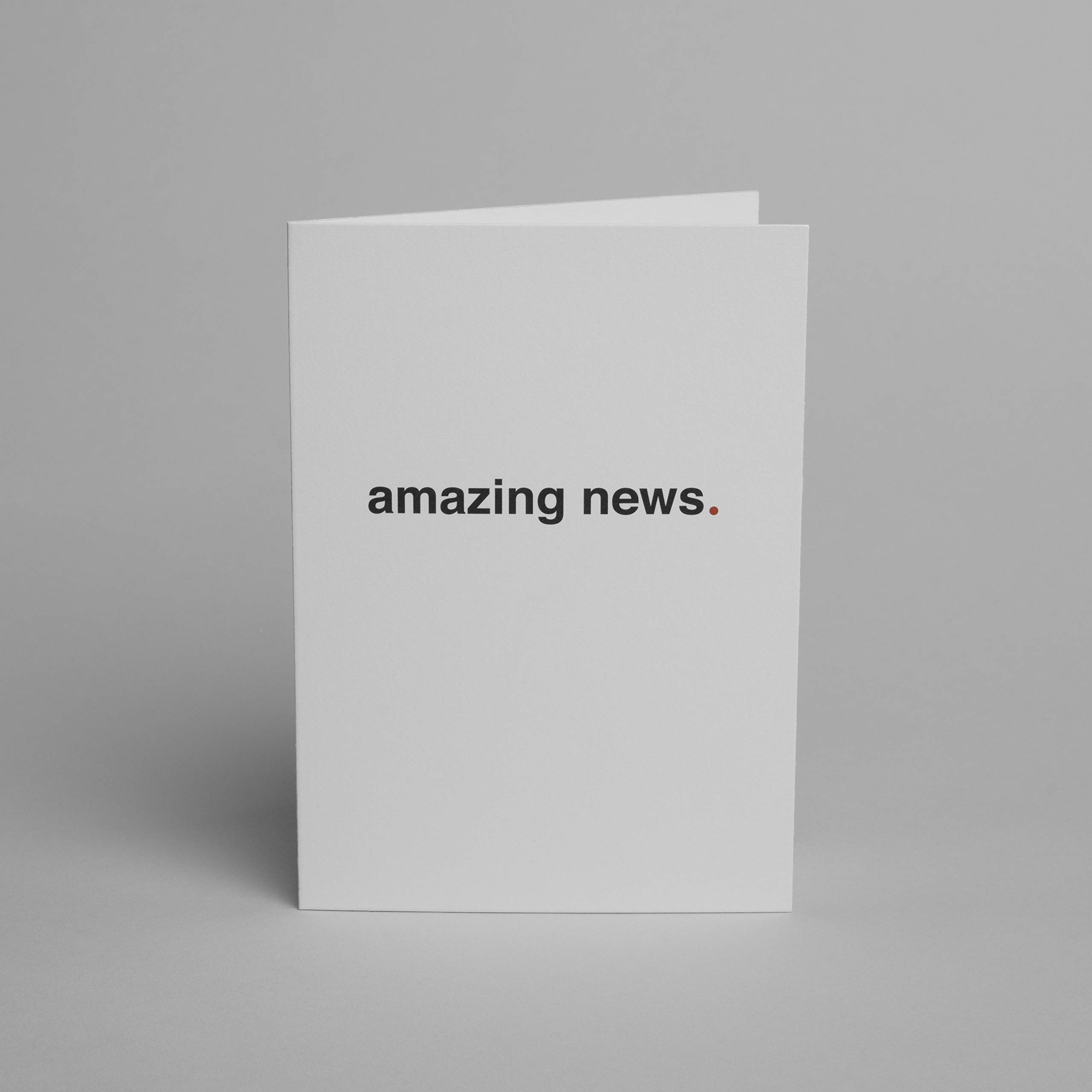 Blake Note Cards - Amazing News Announcement Cards (127 x 176mm) - Pack of 10 - Premium Quality 330GSM - White Luxury & Minimalistic Cards - Congratulation Cards with Envelopes (NCC4400/10)