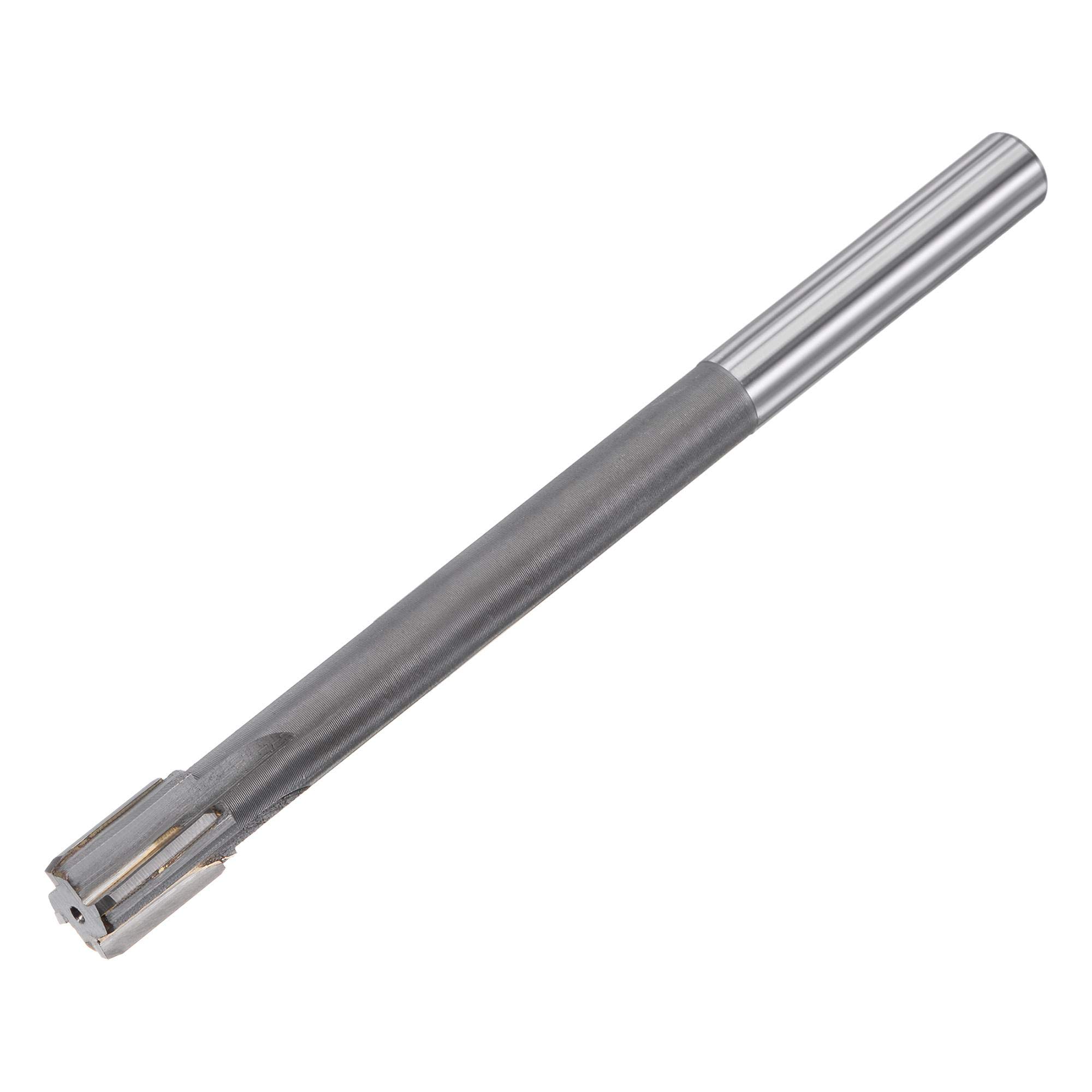 sourcing map 16mm Chucking Reamer High Speed Steel Carbide Tip H7, 8" (200mm) Length Lathe Machine Reamer Straight Flute, Milling Tool for Metal Copper