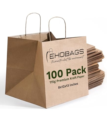 Amazon.com: General 1/6 BBL 70# Paper Bag, E-Z Tote Handle Sack