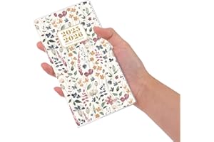 GORSBARK 2025-2026 Pocket Calendar for Purse, 2 Year Monthly Planner, Small Size (6.5” x 3.5”), Jan 2025 to Dec 2026 Pocket Calendar for Organizing & Planning (Wild flower)