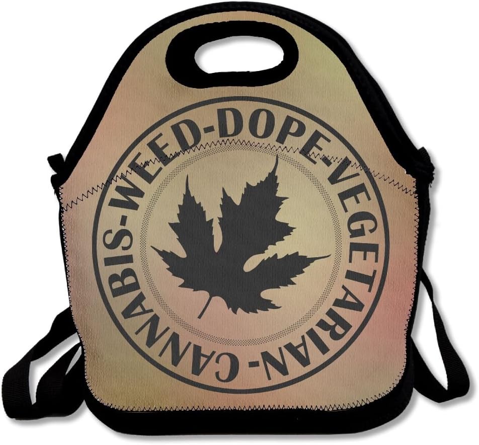 Cannabis Weed Dope Vegetarian Travel Picnic Lunch Bag
