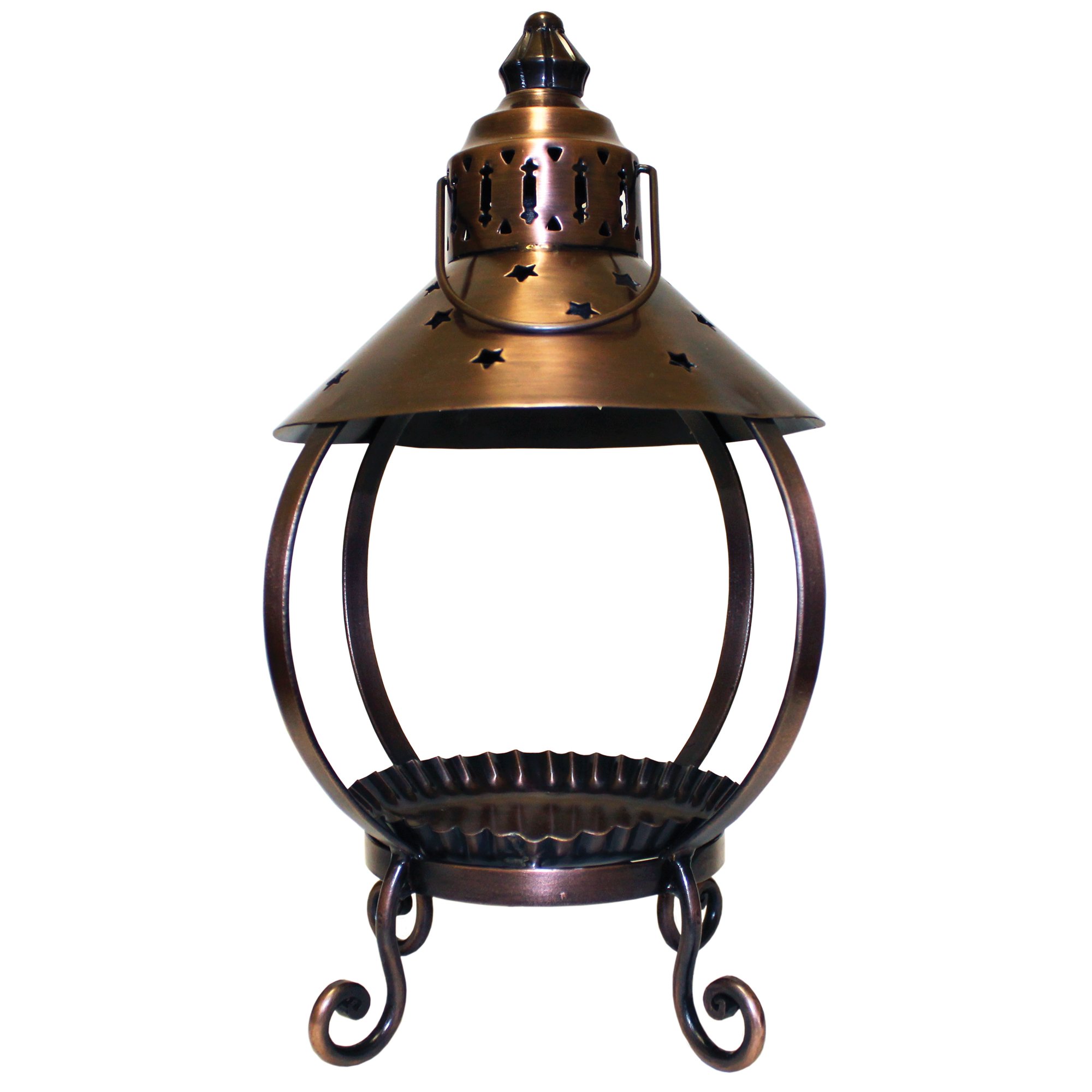 Photo 1 of A Cheerful Giver Metal Candle Lantern - 13.5" Tall Copper Star Lantern Fits Keepers of the Light Baby, Mama, Papa Candles - Rustic Candle Accessories