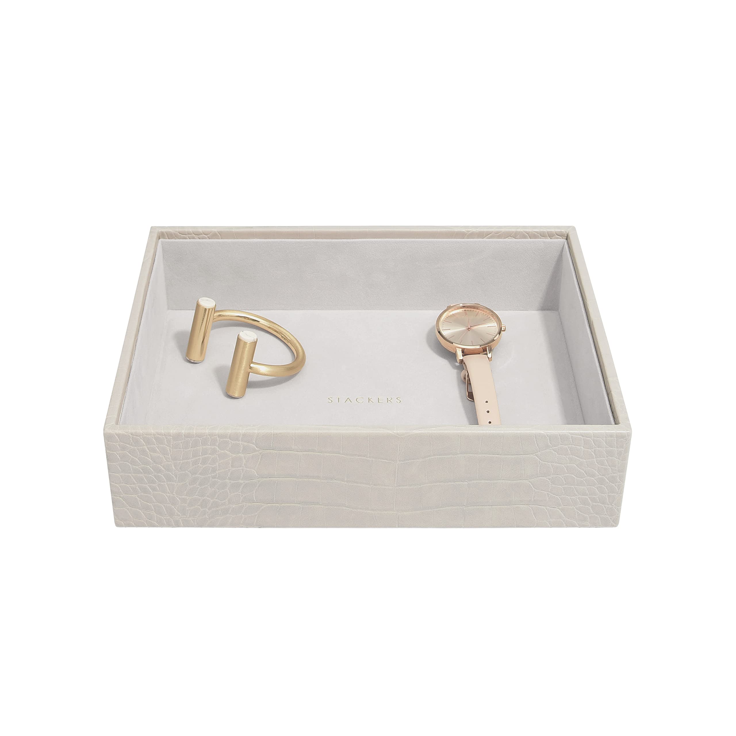 Stackers Putty Croc Textured Classic Jewellery Box Chunky Jewellery Layer