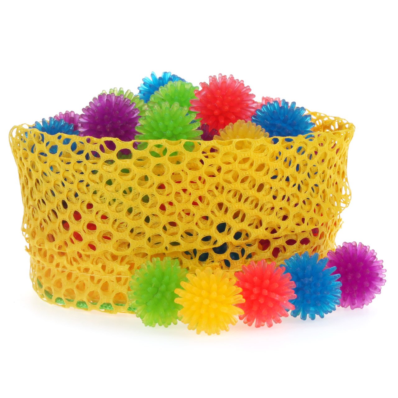 Chiwava 60PCS 2.3'' Spiny Cat Toy Ball Colorful Rubber Small Jellyfish