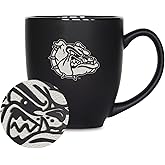 Rico Industries NCAA (D/E/F & G) Standard 15oz Laser Engraved Matte Black Ceramic Bistro Mug - For Hot or Cold Drinks