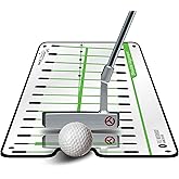 BACK 2 BASICS Golf Putting Mirror Compact Dual-Sided Alignment Trainer Tool | Stroke Feedback, Indoor Sessions, Portable Setup, Precision Swings, Right and Left Handed, Men and Women