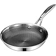 DELUXE Hybrid Nonstick 8-Inch Fry Pan, Skillet with Stay-Cool Handles, Dishwasher&Oven Safe, PFOA Free Compatible with All Cooktops