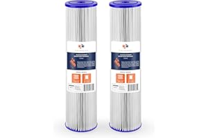 Aquaboon 1 Micron Whole House Pleated Sediment Water Filter Cartridge 20x4.5 Well Filter Replacement Compatible with ECP5-20B