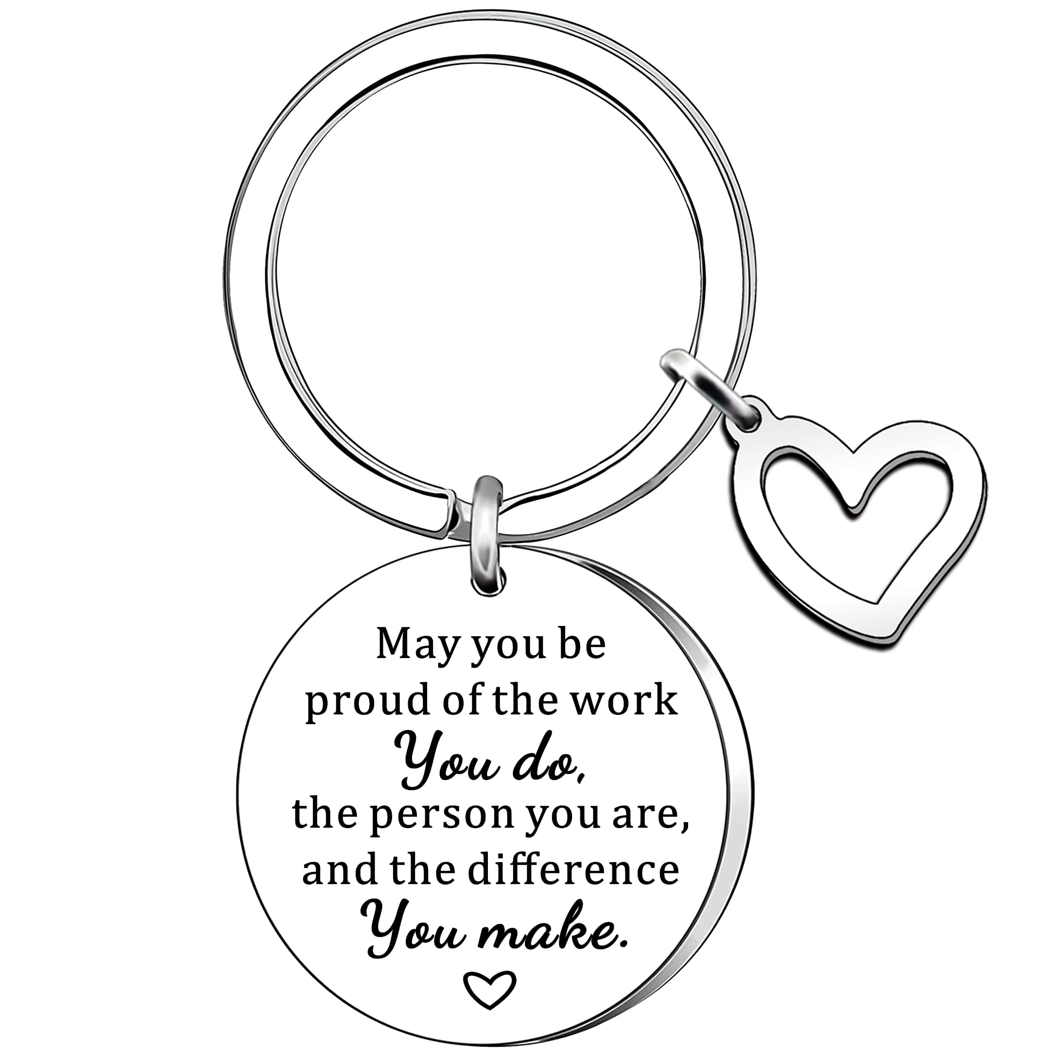 AMZQ Coworker Employee Appreciation Keyring for Men Women Leaving Office Colleagues Leader Nurse Birthday Thank You Going Away Gift