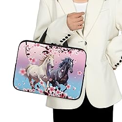 Uasibuni Horses Pattern Laptop Tote Bag for