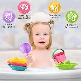Fajiabao Baby Bath Toys 6Pcs Mould Free Soft Silicone 1 2 3 Year Olds view 5