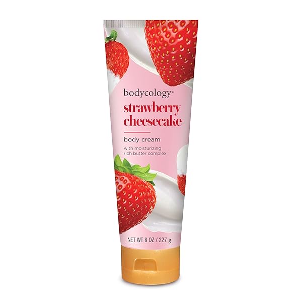 BODYCOLOGY SHEA BUTTER BODY CREAM, STRAWBERRY CHEESECAKE, 8...