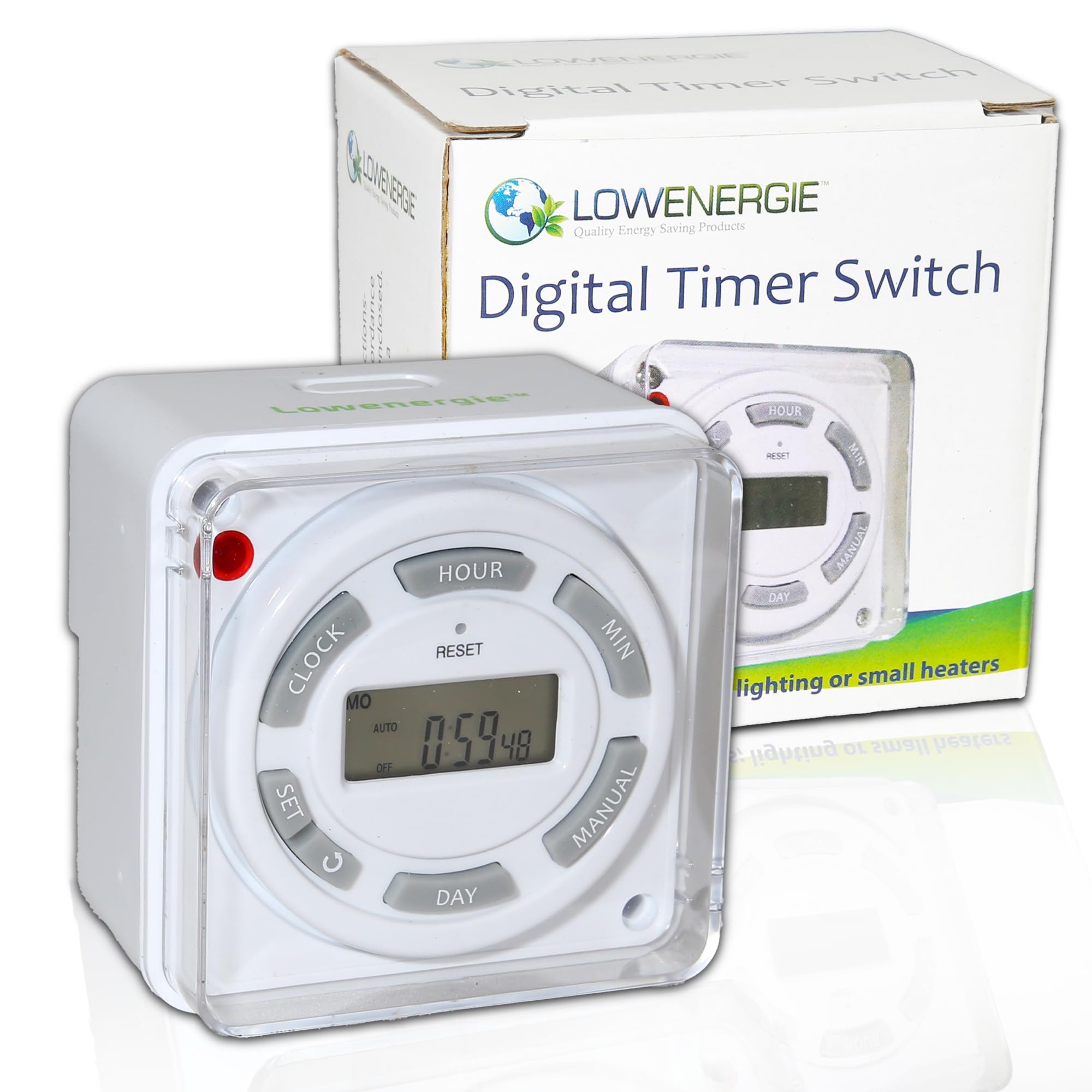 Digital Programmable Timer Switch – 7 Day 16 ON/OFF, Hardwired Wall Switch, LCD Display, Mains Wired Control for Lighting, Appliances & Heaters, Energy Saving, Security Automation