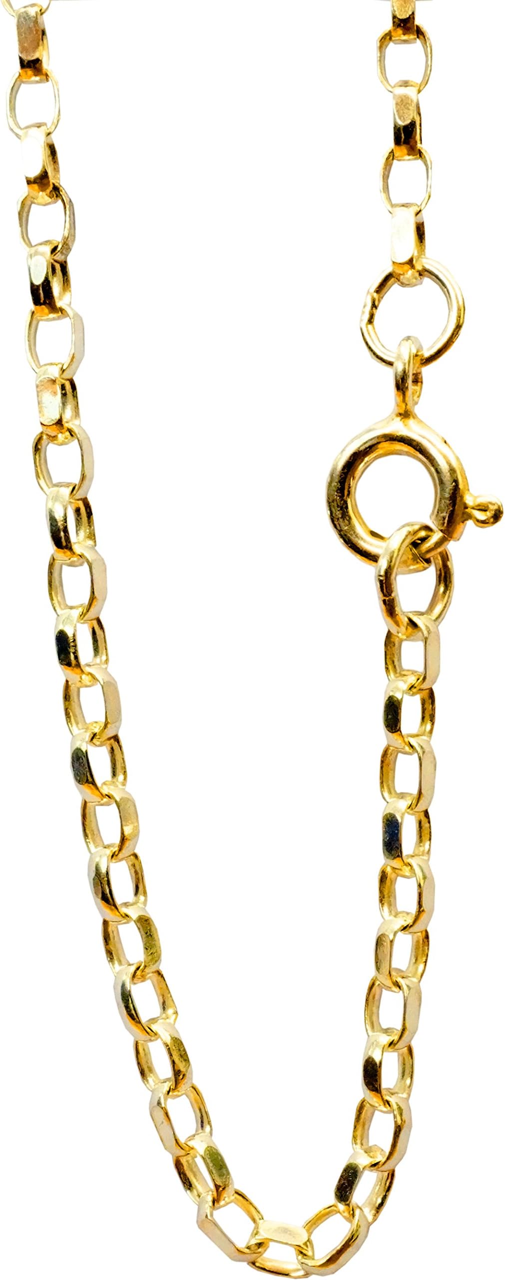 ANTOMUS18K GOLD VERMEIL SOLID DIAMOND CUT ENGLISH BELCHER CHAIN 2.3mm Wide