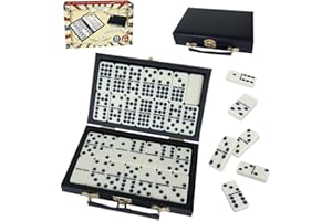 GOTHINK Portable Professional Double 9 Dominos Set for Adults with Storage Box - 55 Tiles Dominoes Set for Holiday Travel Game - Classic Tabletop Board Games Ideal for Toy Gifts Family Birthday Party