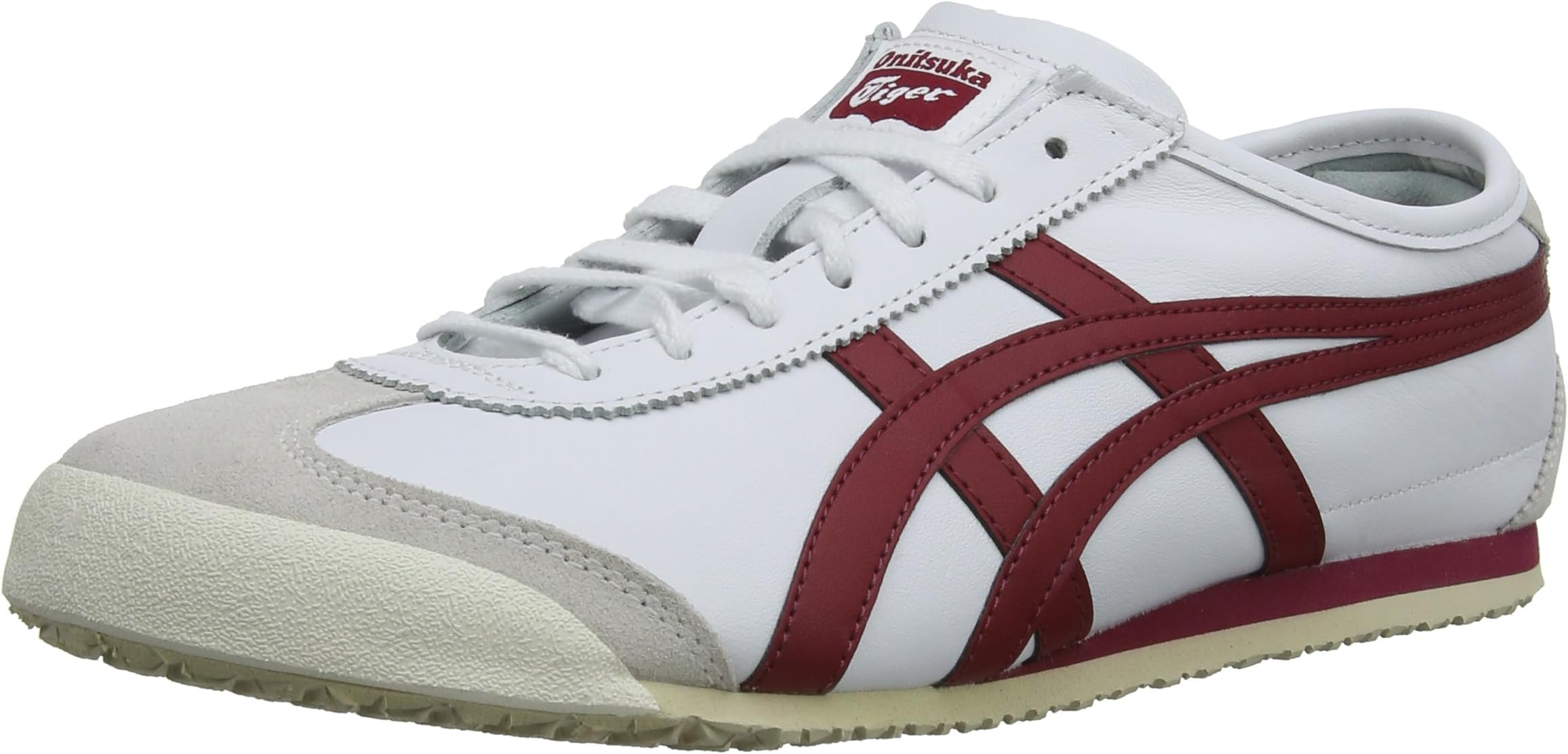 Mexico 66, Unisex Adults’ Low-Top Sneakers, White (White/Burgundy 0125), 6 UK (40 EU)