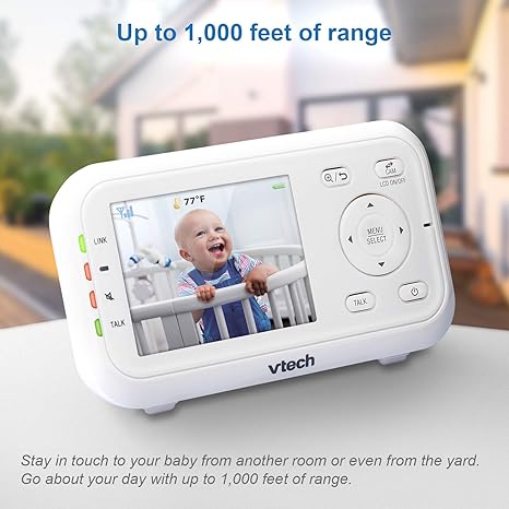 Vtech Vm3253 Video Monitor With 2 8 Auto On Screen Invisible Led Infrared Night Vision 2 Way Talk Sound Temperature Alert Lullabies Up To 1000ft Range Plug Play System With Wall Mount Bracket Baby Amazon Com Vtech Vm3253 Video Monitor With 2 8 Auto On Screen Invisible Led Infrared Night Vision 2 Way Talk Sound Temperature Alert Lullabies Up To 1000ft Range Plug Play System With Wall Mount Bracket Baby Amazon Com