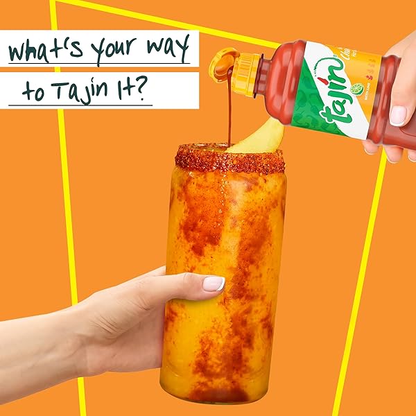 TAJÍN FRUITY CHAMOY SAUCE, SWEET & TANGY CHAMOY FOR FRUIT, CANDY, SNACKS, MANGONADAS & DRINKS, 15.38 OZ EACH (2 PACK)