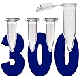 Kashi Scientific 5mL Centrifuge Tube w/Safe Lock Snap Cap [300/Pack] 5 mL microcentrifuge Tubes with Safety Lock, Flip Cap, Clear Tubes with Graduation, Polypropylene, Plastic Lab Snap Tubes