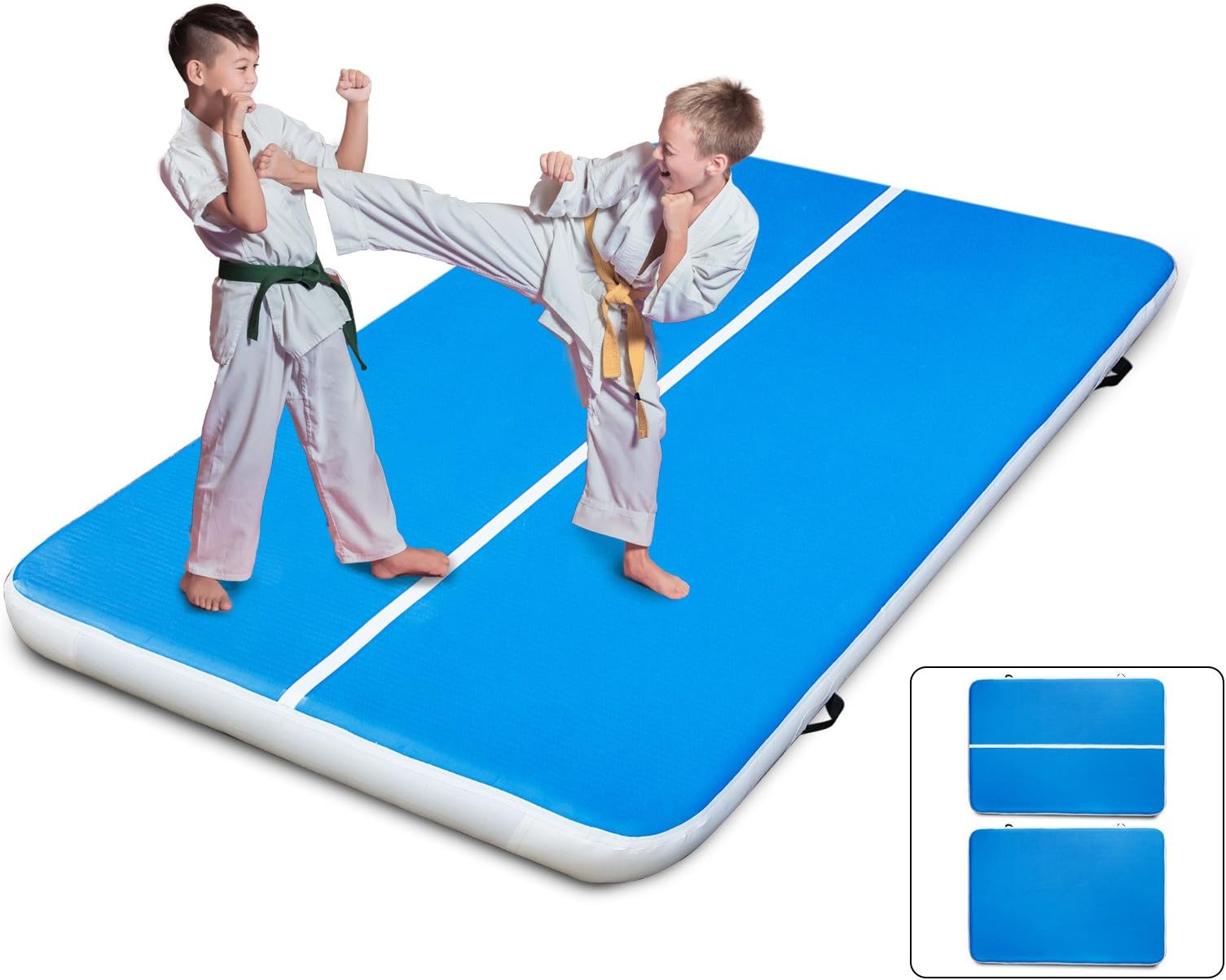 FORAVER Air Track Tumbling Mat Series Inflatable Gymnastics Tumbling Mat Air Tumbling Track Air Floor Mat for Home Use and Training Fitness