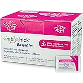SimplyThick EasyMix | 80 Count of 6g Individual Packets | Gel Thickener for those with Dysphagia &amp; Swallowing Disorders | Creates An IDDSI Level 2 &ndash; Mildly Thick (Nectar Consistency)