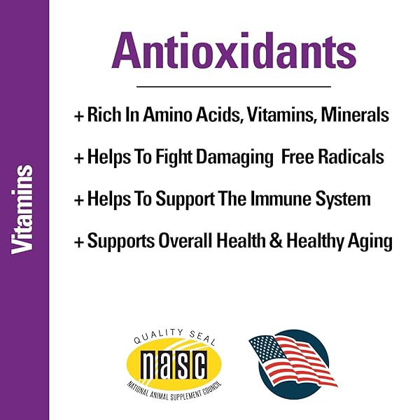 VET CLASSICS ANTIOXIDANTS WITH COENZYME Q-10 FOR DOGS, WITH ALFALFA, GREEN TEA, VITAMIN C, & WHEAT GRASS, 120 CHEWABLE TABLETS