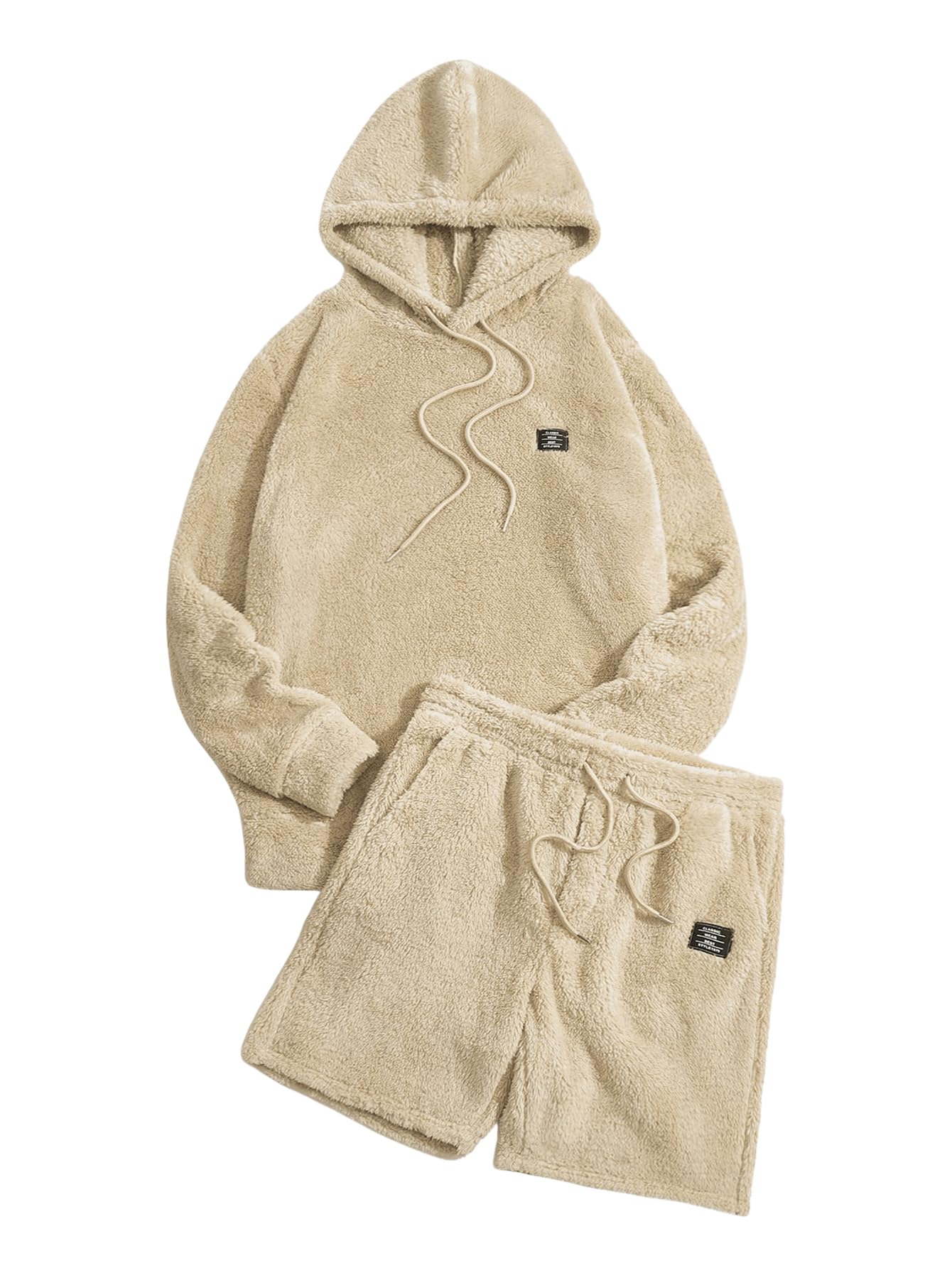 Photo 1 of ***LARGE**** Verdusa Women 2 Piece Tracksuit Set Fuzzy Fleece Drawstring Hooded Sweatshirt and Short Set Khaki Large
**Dirty, needs cleaning**