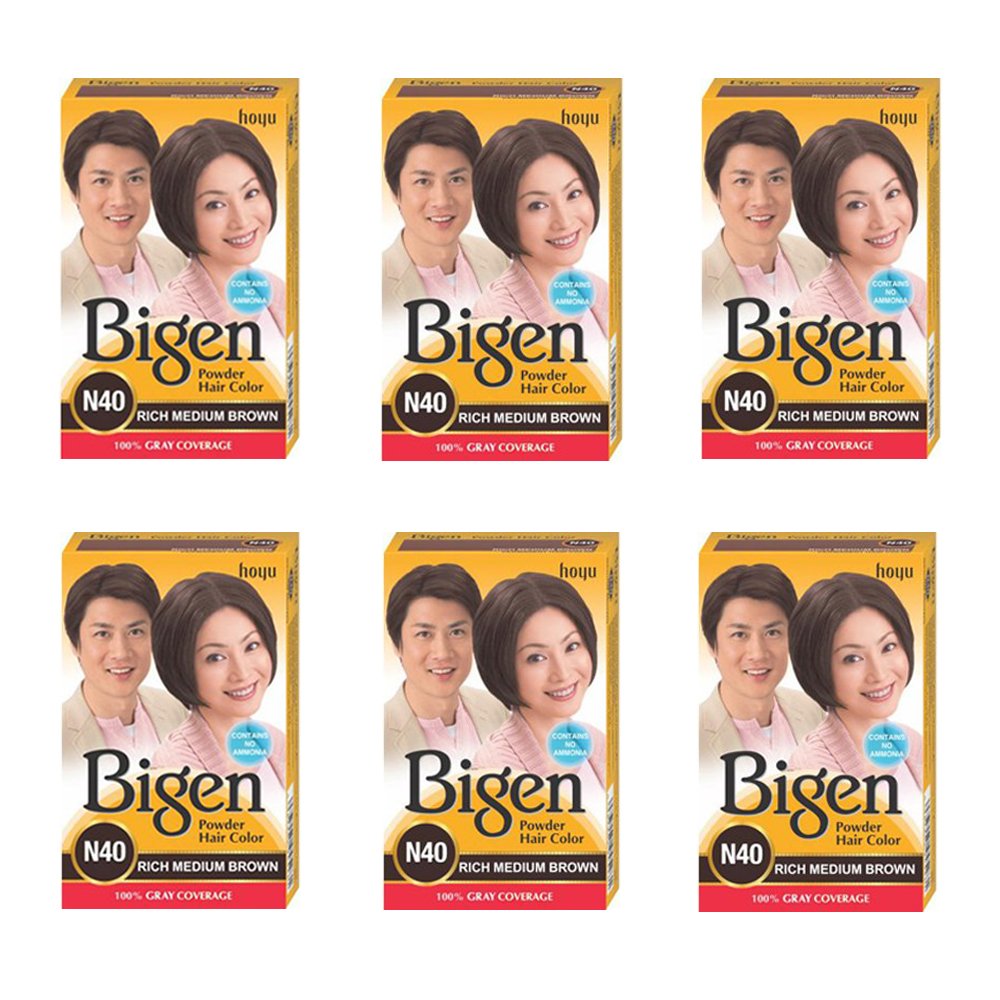 Buy Bigen Powder Hair Color Rich Medium Brown N40 Pack Of 6