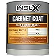INSL-X Cabinet Coat - Urethane Acrylic Satin Sheen Enamel Cabinet Paint, White, 1 Quart, 32 Fl Oz (Pack of 1)