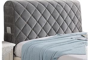 BLLMTEAR Headboard Covers Slipcover, Stretch Bed Headboard Covers, Small Square Jacquard Dustproof Protector Cover for Upholstered Headboard (Milk White, Queen Headboard Length ( Color : #16 , Size : Queen:150
