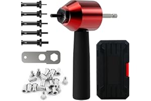 LSLANSOON 26Pcs Rivet Nut Drill Adapter M3 M4 M5 M6 M8 Metric Mandrel Rivet Nut Thread Insert Aluminum Drill Attachment Tool 