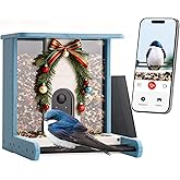 TT Nature HDPE Smart Bird Feeder with Camera, Solar Powered, AI Identifies 10,000+ Birds Species, Auto Capture 2K Videos & Instant Alerts, Ideal Gift for Family and Lover