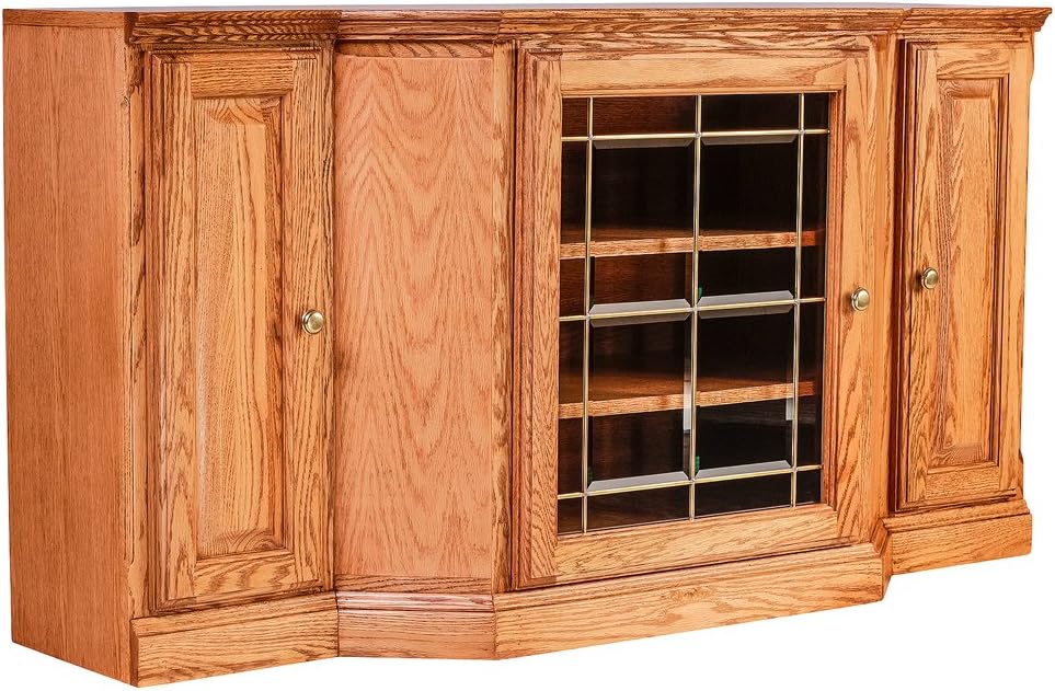 Forest Designs Traditional TV Cart: 56W X 30H X 18DMerlot Oak