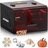 ACMER Laser Engraver Machine, K1 12000mW Desktop Compact Engraving Machine, 150&times;150mm Work Area, 0.08mm Fine Engraving Spot, Laser Cutter for Wood, Plywood, Acrylic, DIY Crafts &amp; Small Business