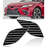 YUWUTF Fog Light Cover Compatible with 2018 2019 2020 Toyota Camry SE XSE Replacement for 8148106170 8148106180 TO1038209 TO1039211 Left & Right Side-Glossy Black