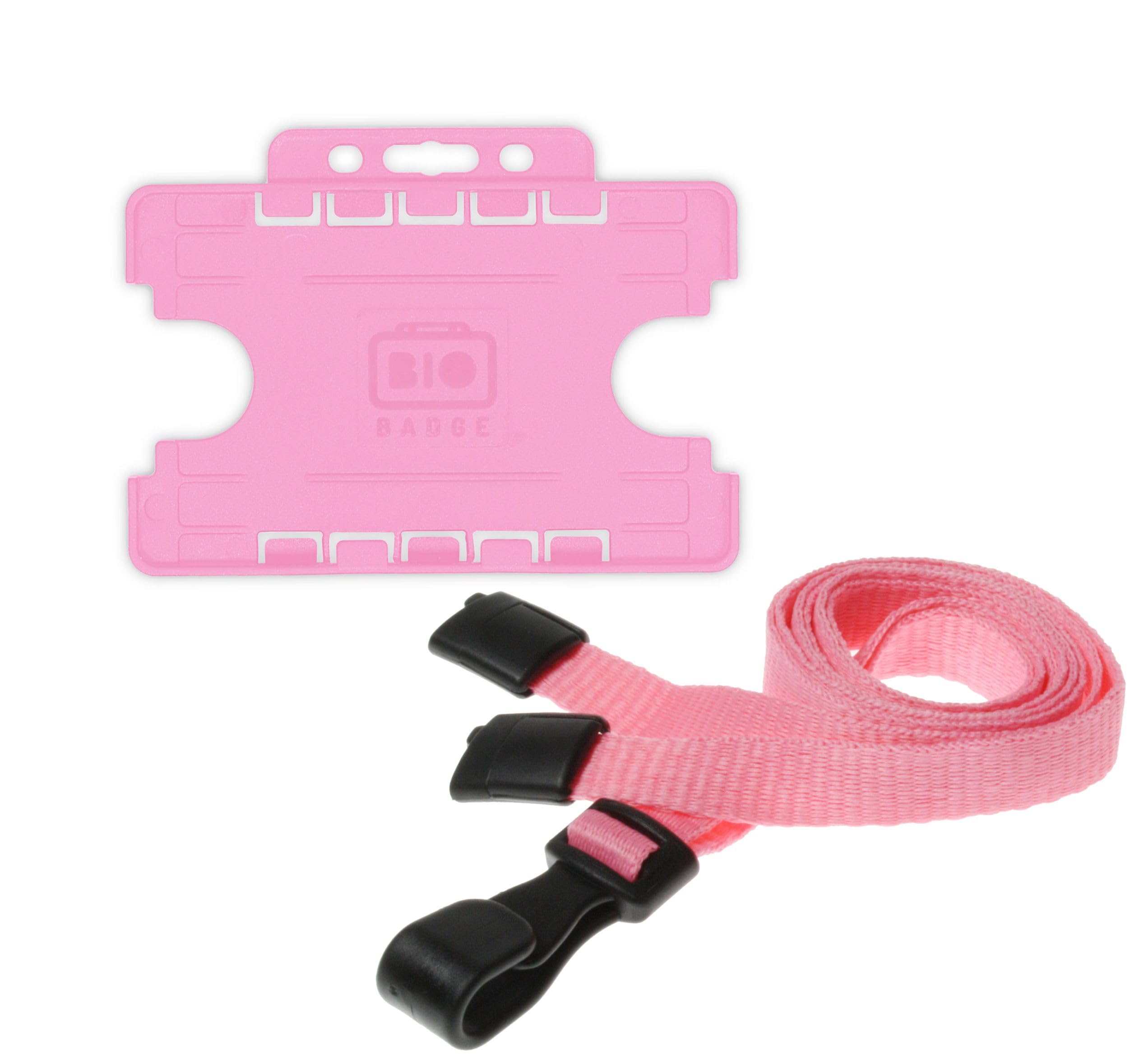 Customcard Safety Breakaway Lanyard with Open face ID Card Holder - Pink