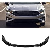 SCITOO Front Lip Spoiler Fits for 2019-2021 for Volkswagen Jetta | Glossy Black PP, Custom Fit, Sporty Edge, Enhances Front Look.