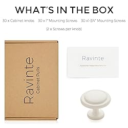 Ravinte 30 Pack 1-1/4 inch Kitchen Cabinet Knobs